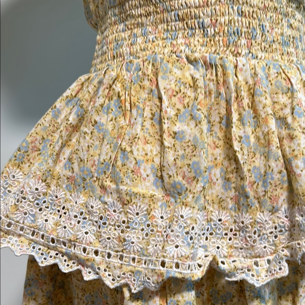 AE - Medium - Floral Lace Trim Mini Dress - Picture 3 of 10